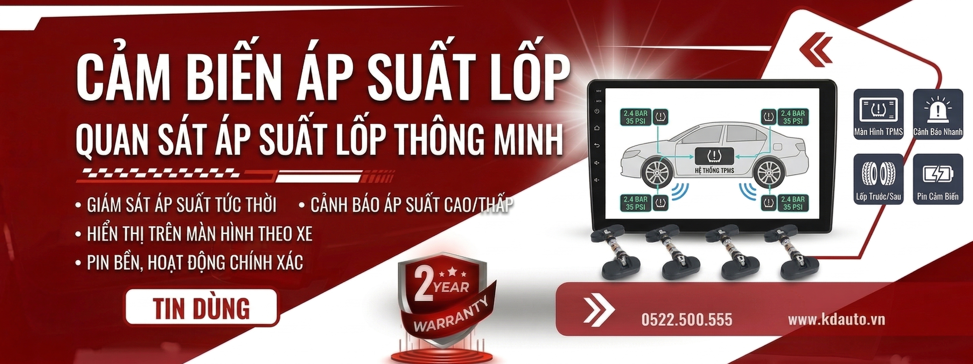 cảnh biến áp suất lốp